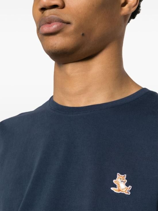 Maison Kitsune MAISON KITSUNE Men T-Shirts LM00110 KJ0008P476 Blue Size US XL / EU 56 / 4 - 3 Thumbnail