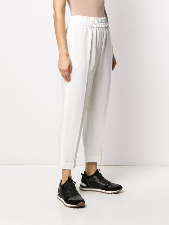 Brunello Cucinelli BRUNELLO CUCINELLI Women Straight Pants MH126P7197 C600 Beige Size 27" / US 4 / IT 40 - 8 Thumbnail