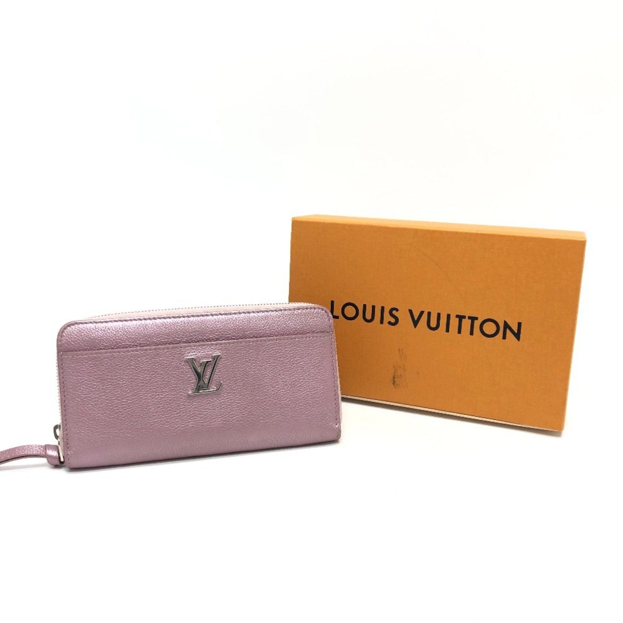 Louis Vuitton LOUIS VUITTON M69812 Zippy Lockme Wallet Round Zipper Long Leather Women's Metallic Pink Size ONE SIZE - 12 Thumbnail