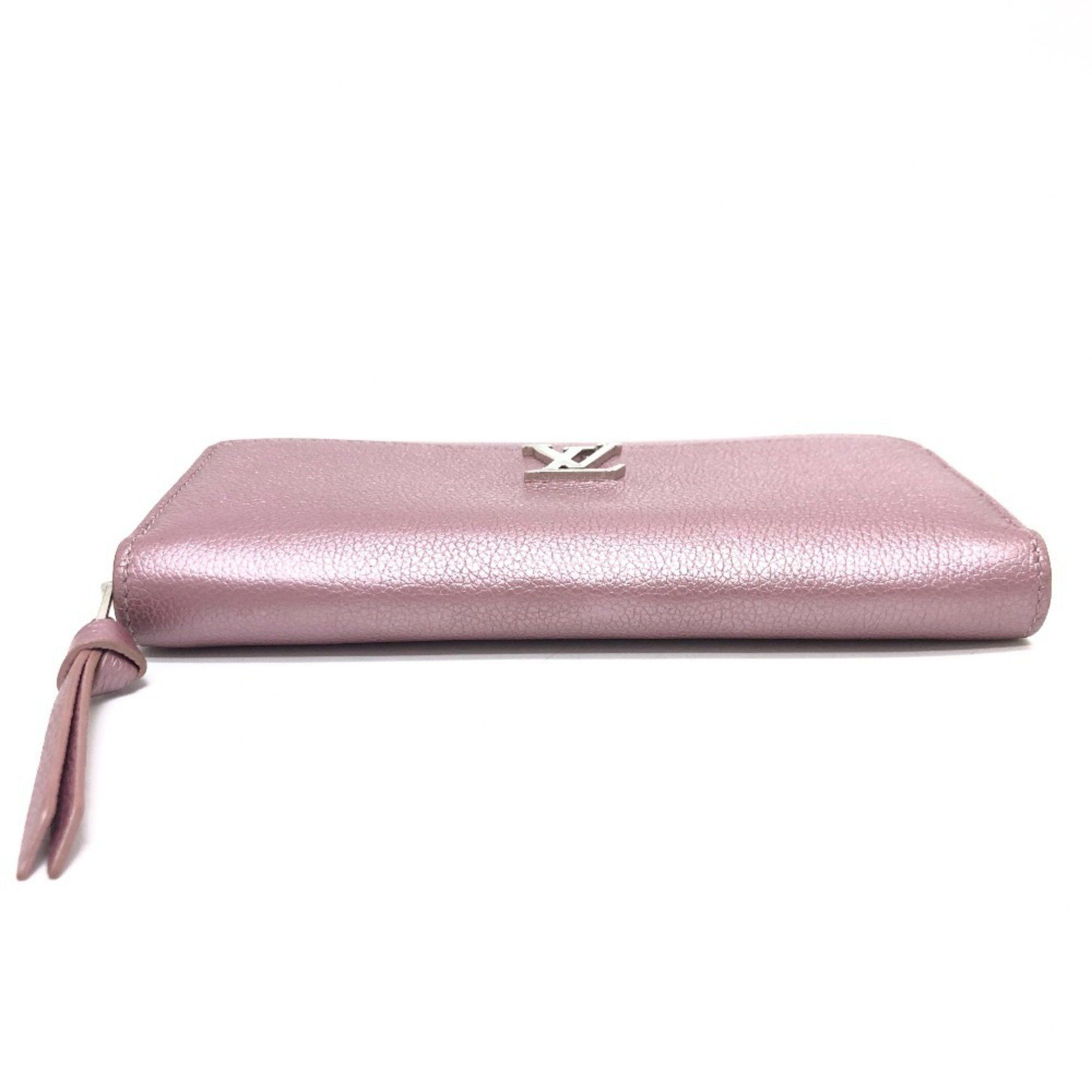 Louis Vuitton LOUIS VUITTON M69812 Zippy Lockme Wallet Round Zipper Long Leather Women's Metallic Pink Size ONE SIZE - 3 Thumbnail