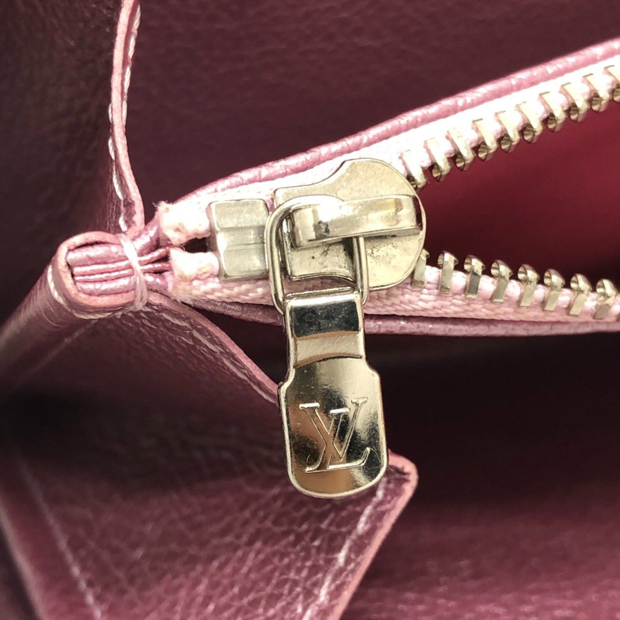 Louis Vuitton LOUIS VUITTON M69812 Zippy Lockme Wallet Round Zipper Long Leather Women's Metallic Pink Size ONE SIZE - 10 Thumbnail