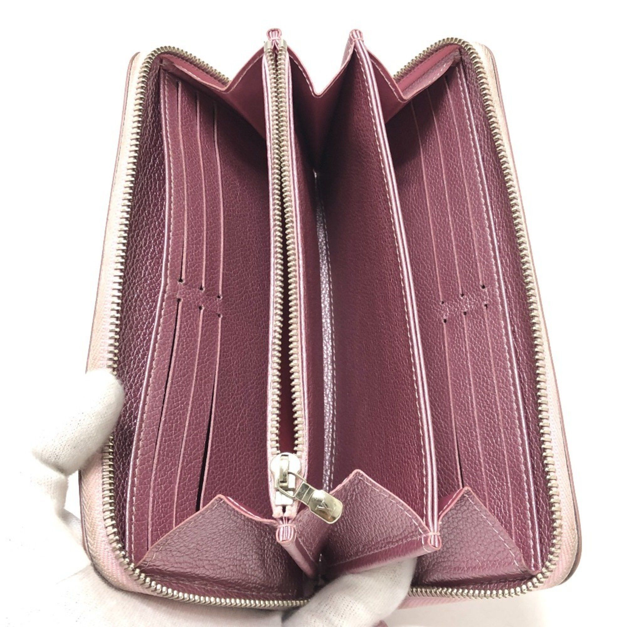Louis Vuitton LOUIS VUITTON M69812 Zippy Lockme Wallet Round Zipper Long Leather Women's Metallic Pink Size ONE SIZE - 8 Thumbnail