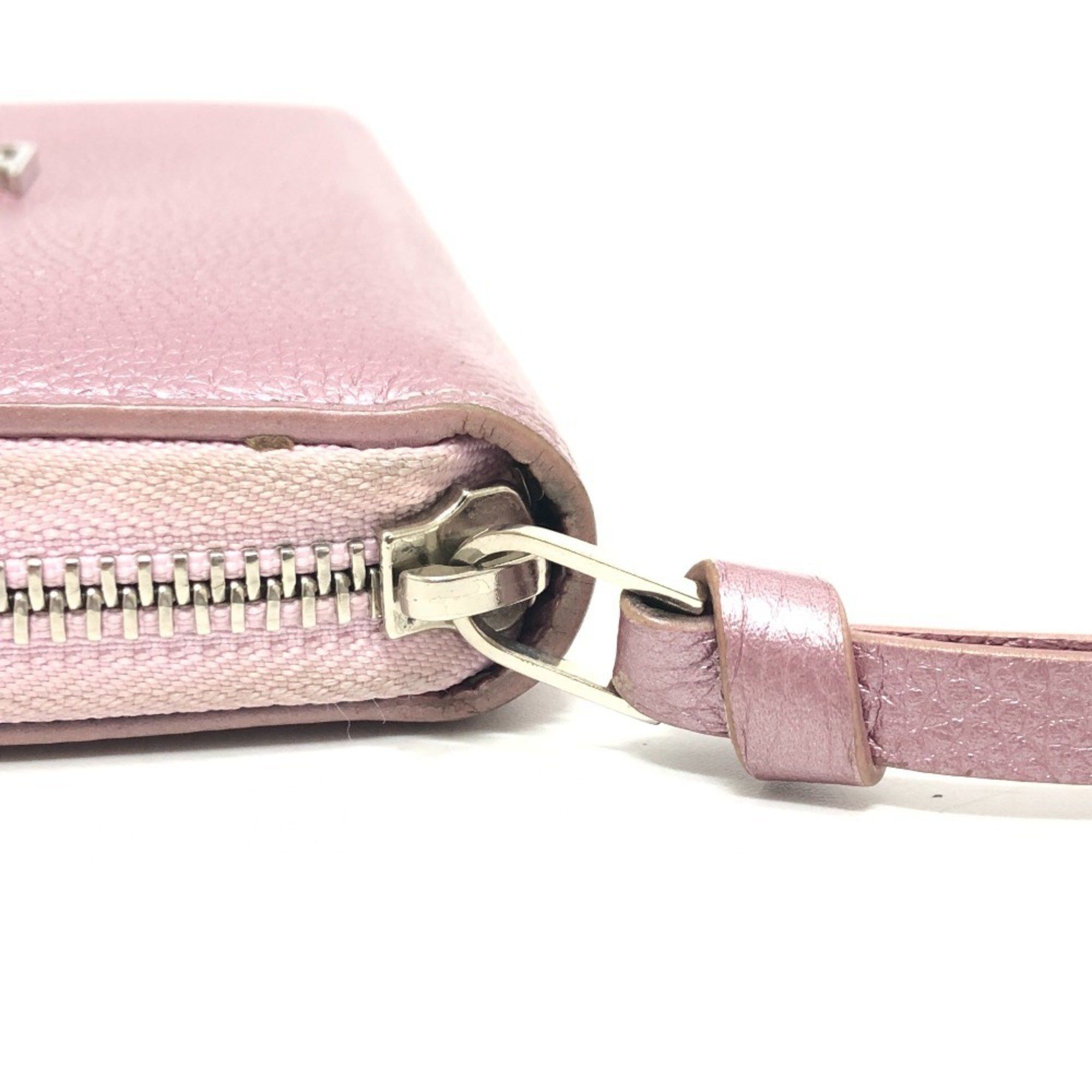 Louis Vuitton LOUIS VUITTON M69812 Zippy Lockme Wallet Round Zipper Long Leather Women's Metallic Pink Size ONE SIZE - 7 Thumbnail