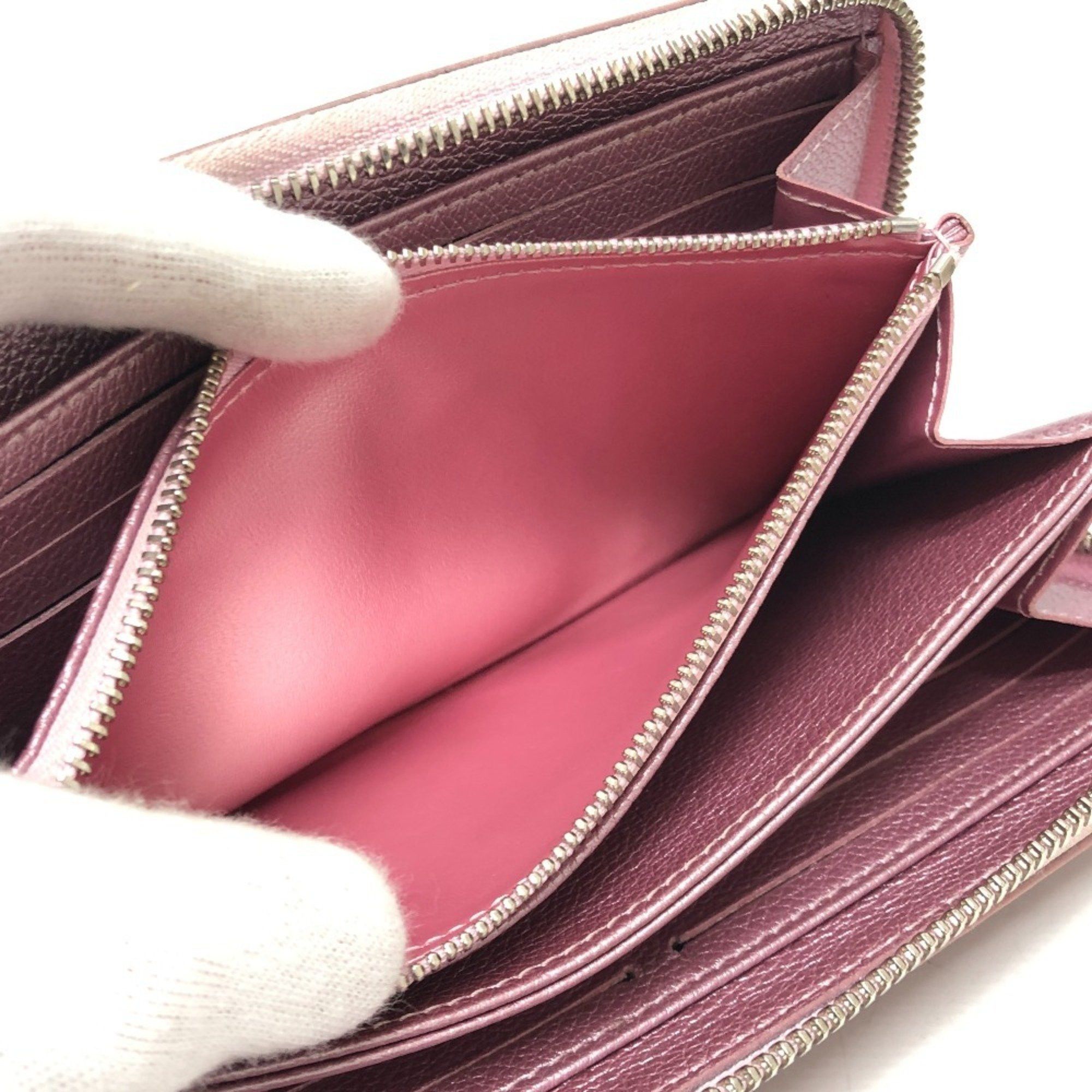 Louis Vuitton LOUIS VUITTON M69812 Zippy Lockme Wallet Round Zipper Long Leather Women's Metallic Pink Size ONE SIZE - 9 Thumbnail