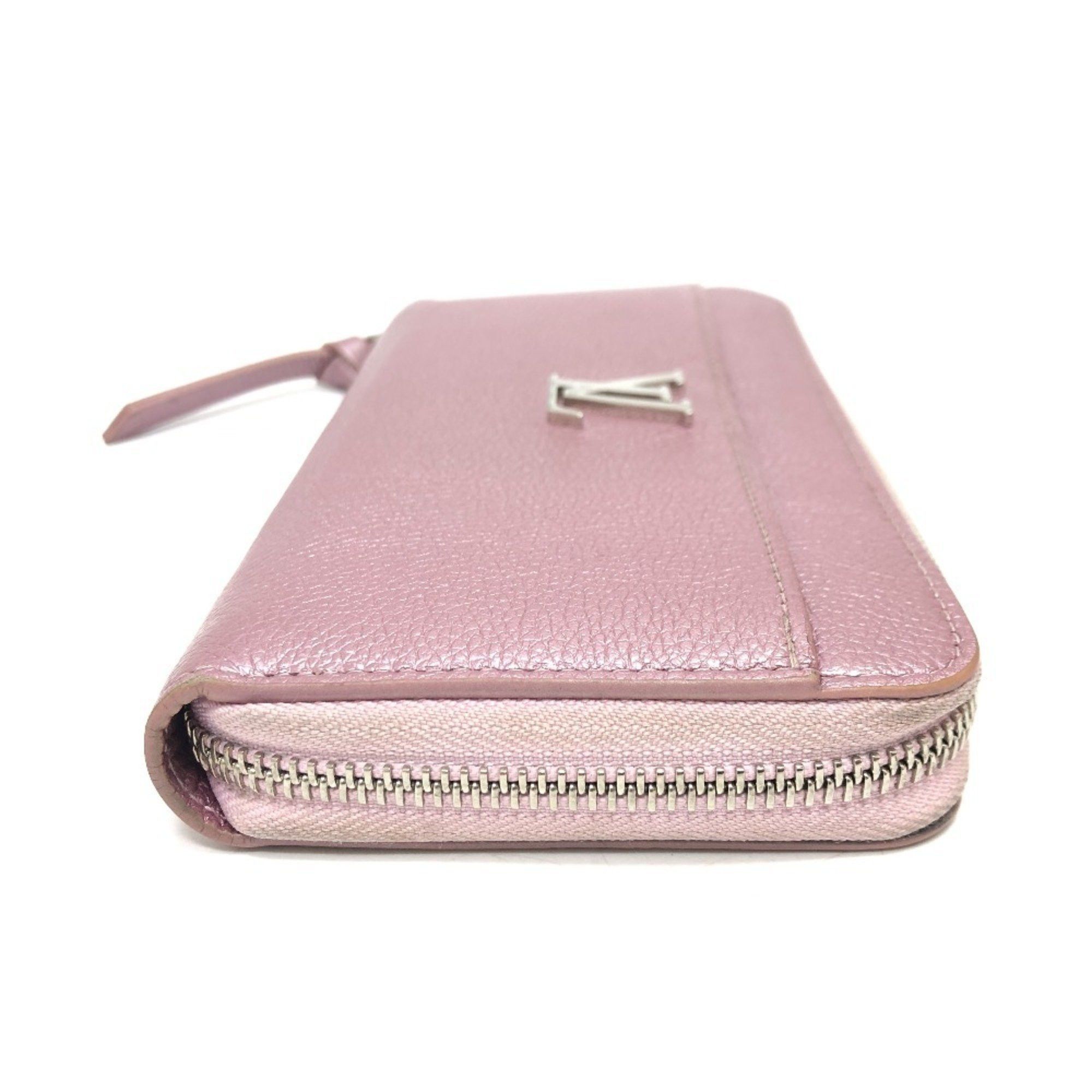 Louis Vuitton LOUIS VUITTON M69812 Zippy Lockme Wallet Round Zipper Long Leather Women's Metallic Pink Size ONE SIZE - 4 Thumbnail