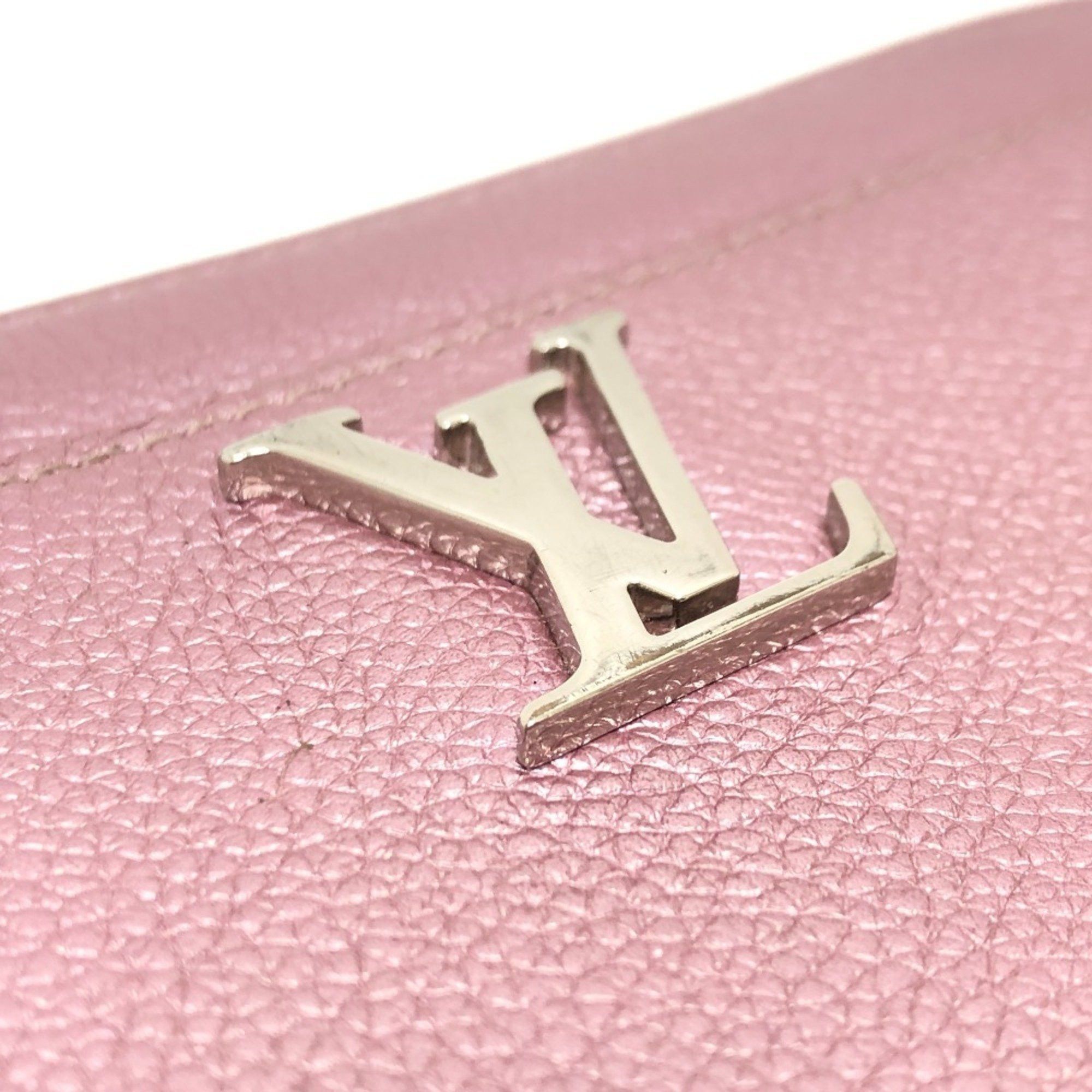 Louis Vuitton LOUIS VUITTON M69812 Zippy Lockme Wallet Round Zipper Long Leather Women's Metallic Pink Size ONE SIZE - 6 Thumbnail