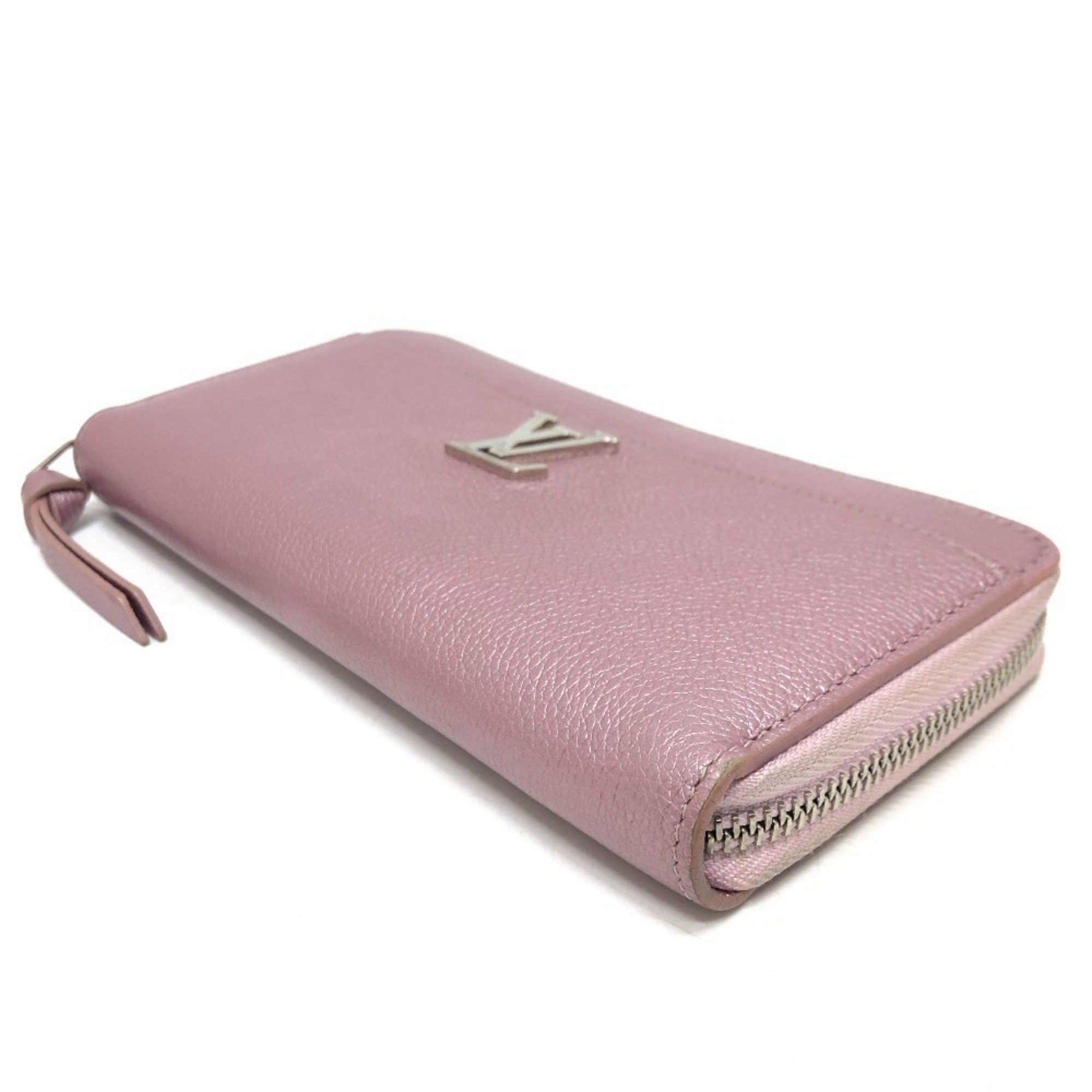 Louis Vuitton LOUIS VUITTON M69812 Zippy Lockme Wallet Round Zipper Long Leather Women's Metallic Pink Size ONE SIZE - 5 Thumbnail