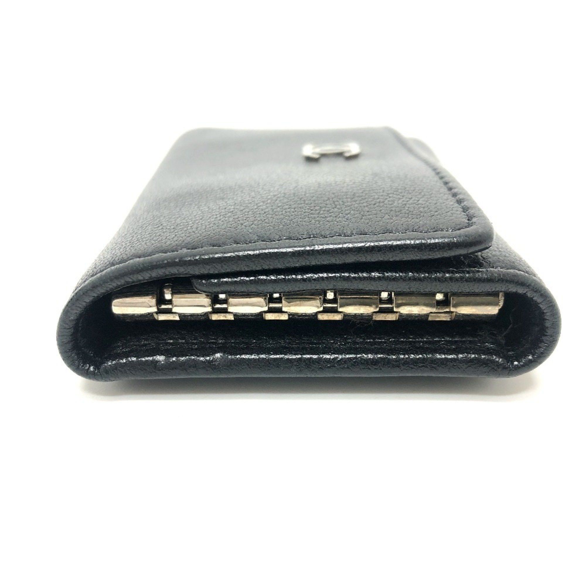 Chanel CHANEL Brilliant Coco Mark 6-Key Key Case Soft Caviar Skin Women's Black Size ONE SIZE - 4 Thumbnail