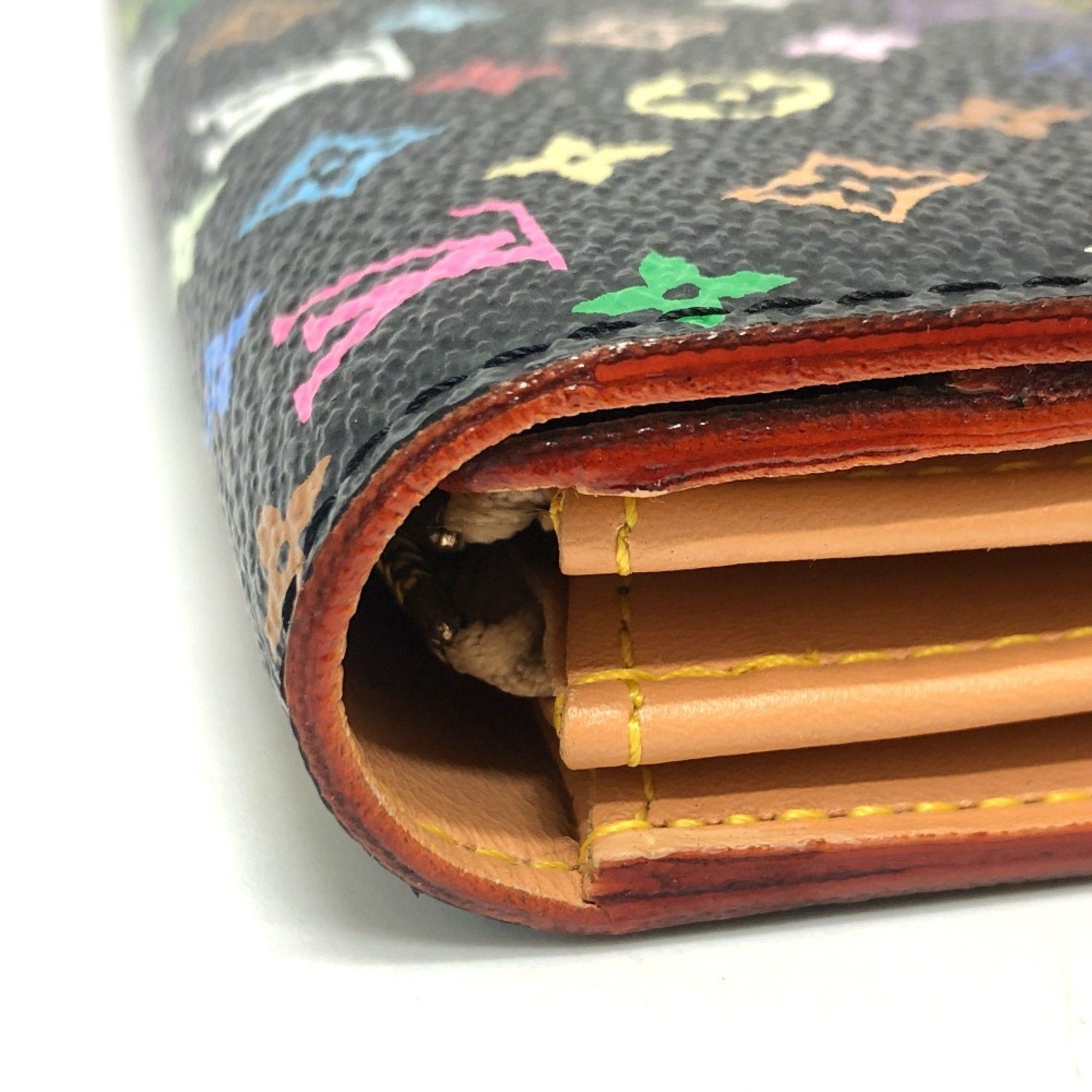Louis Vuitton LOUIS VUITTON M93747 Portefeuille Sarah Wallet Flap Long Monogram Multicolor Canvas Women's Black Size ONE SIZE - 5 Thumbnail
