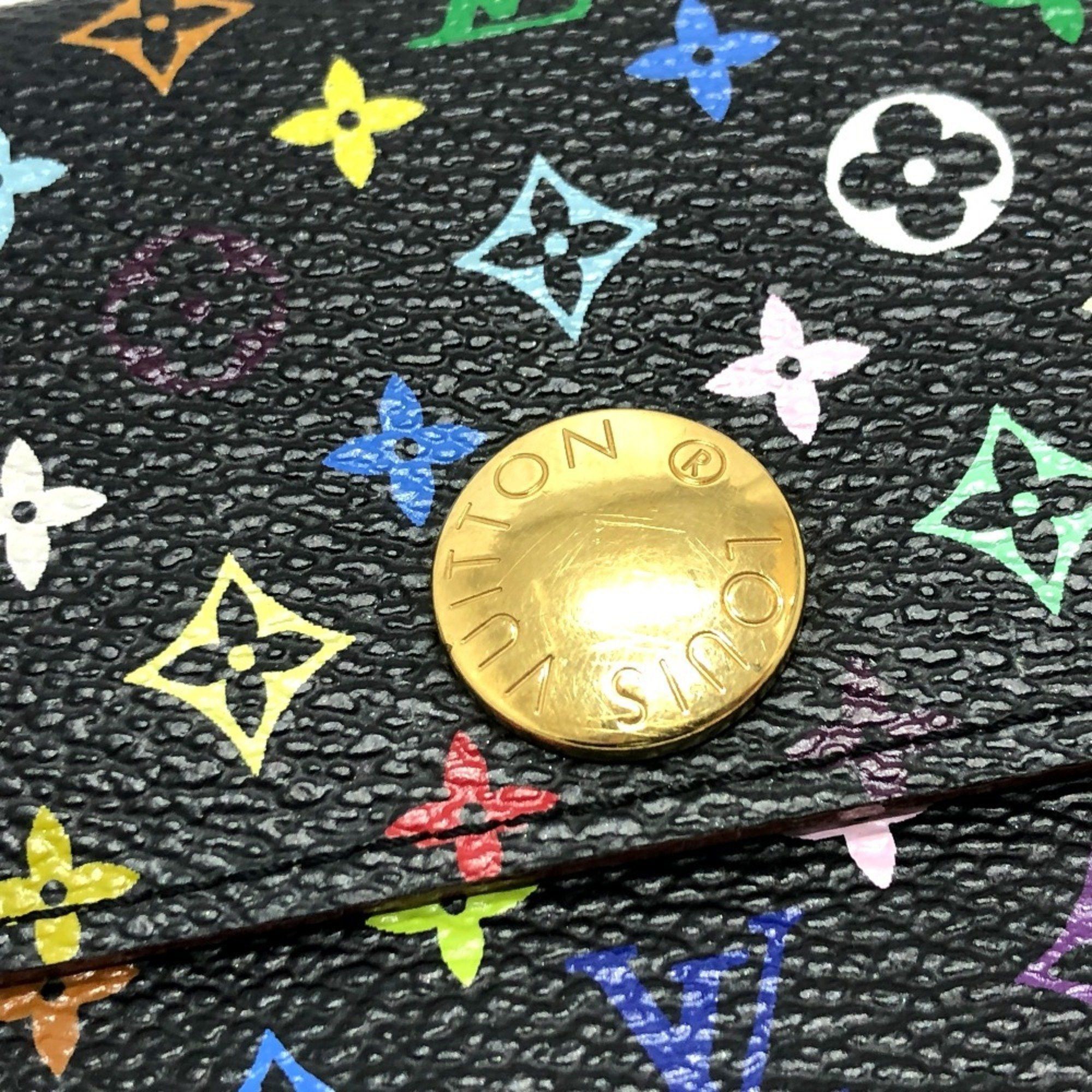 Louis Vuitton LOUIS VUITTON M93747 Portefeuille Sarah Wallet Flap Long Monogram Multicolor Canvas Women's Black Size ONE SIZE - 9 Thumbnail