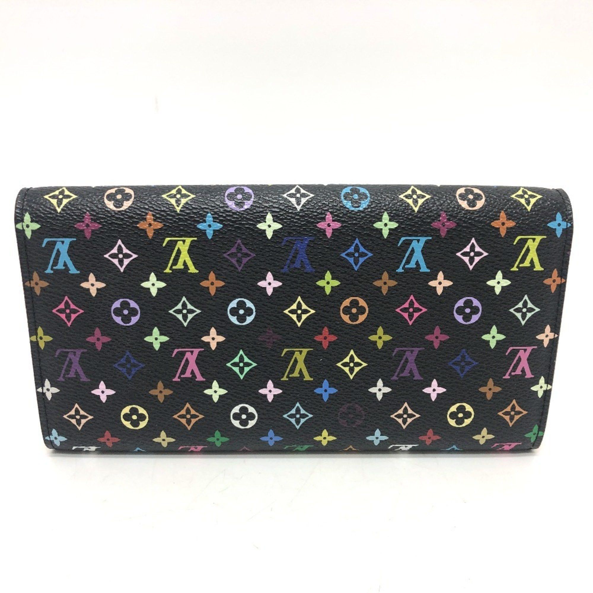 Louis Vuitton LOUIS VUITTON M93747 Portefeuille Sarah Wallet Flap Long Monogram Multicolor Canvas Women's Black Size ONE SIZE - 2 Thumbnail