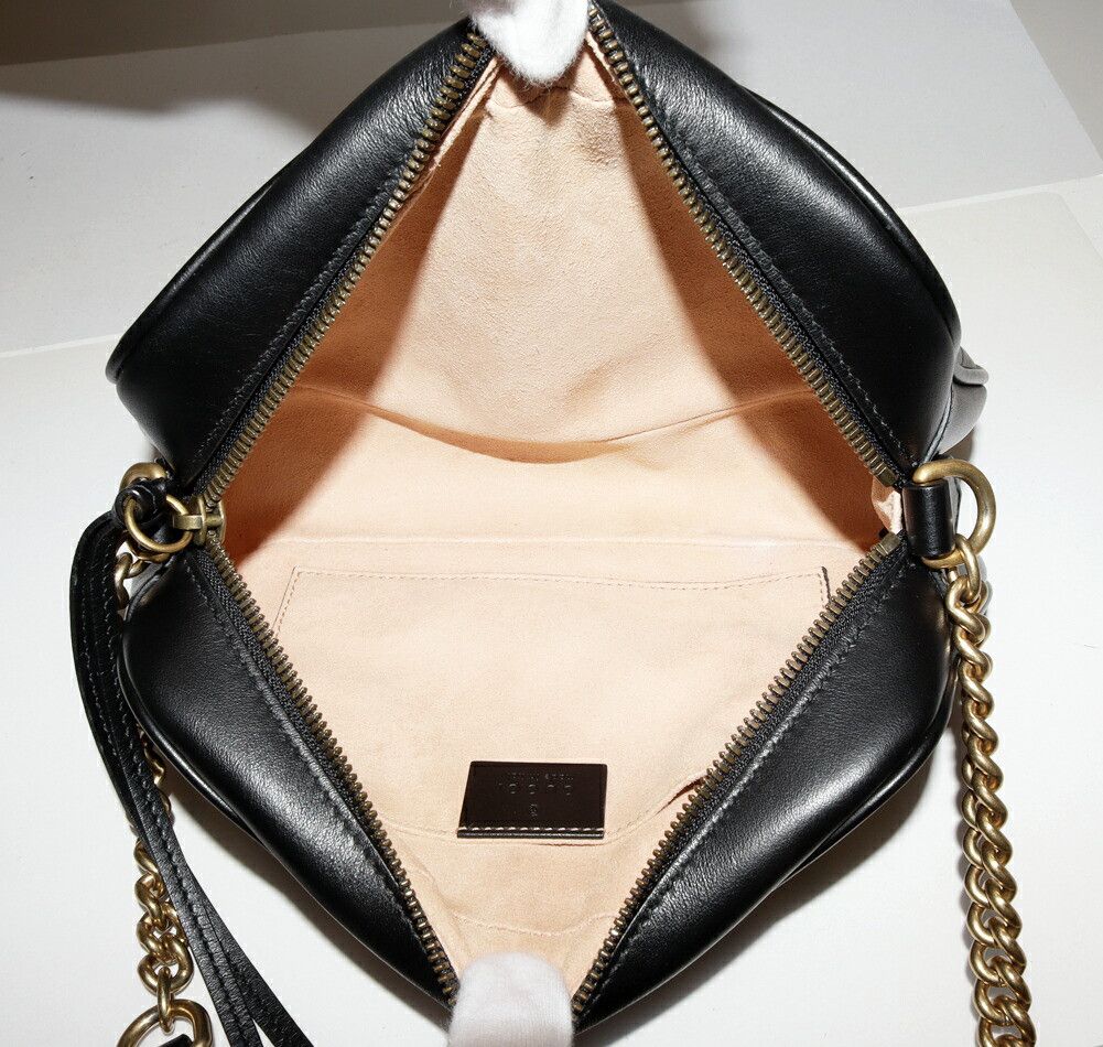 Gucci Gucci Gucci GG Marmont Chevron Quilted Leather Shoulder Bag Leather Shoulder Bag 447632 DTD1T 1000 Size ONE SIZE - 4 Thumbnail