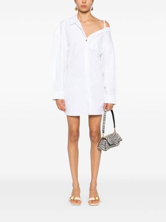 Jacquemus JACQUEMUS Women Short Skirts 243DR094 1520100 White Size XS / US 0-2 / IT 36-38 - 4 Thumbnail