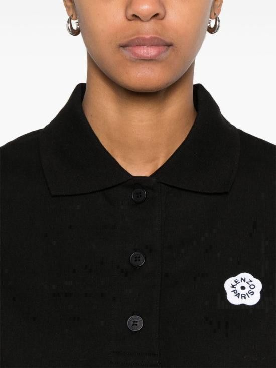 Kenzo KENZO Women Polo Shirts FF52TS160 4SB99J Black Size S / US 4 / IT 40 - 2 Thumbnail