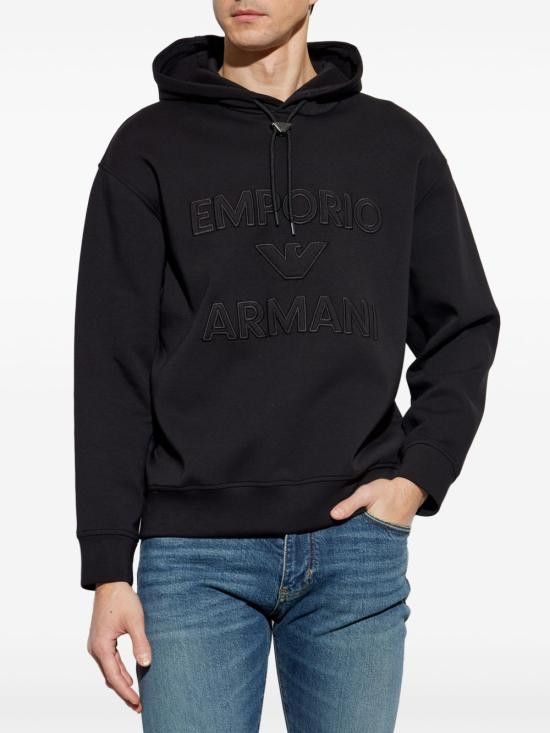 Emporio Armani EMPORIO ARMANI Women Hoodies EM001121 AF10013UC001 Black Size XL / US 12-14 / IT 48-50 - 3 Thumbnail