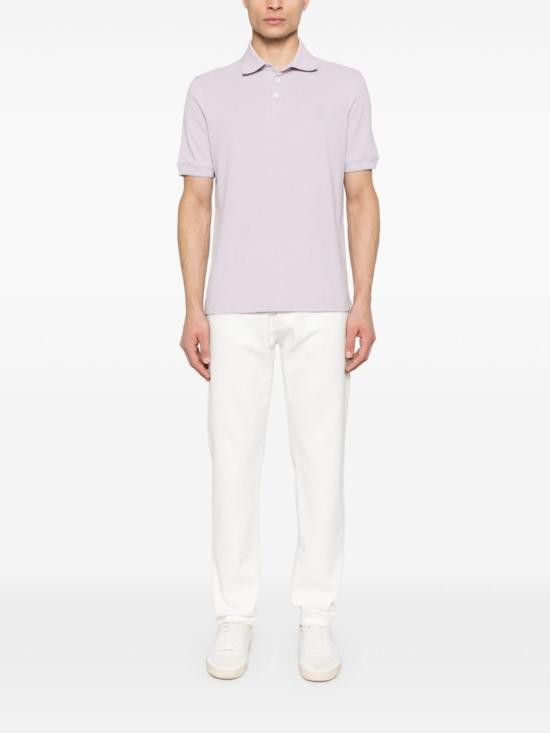Brunello Cucinelli BRUNELLO CUCINELLI Men Polo Shirts ME8548788 CAD38 Purple Size US XL / EU 56 / 4 - 4 Thumbnail