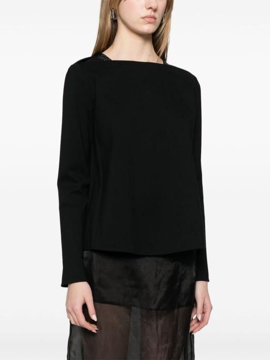 Emporio Armani EMPORIO ARMANI Women Sweater EW001027 AF12911UC001 Black Size L / US 10 / IT 46 - 3 Thumbnail