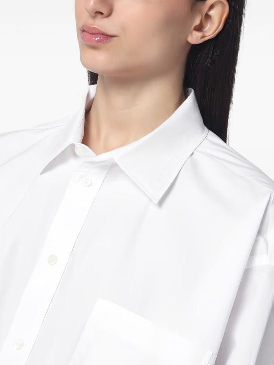 Balenciaga BALENCIAGA Women Shirts 814101 TNM609000 White Size XS / US 0-2 / IT 36-38 - 4 Thumbnail
