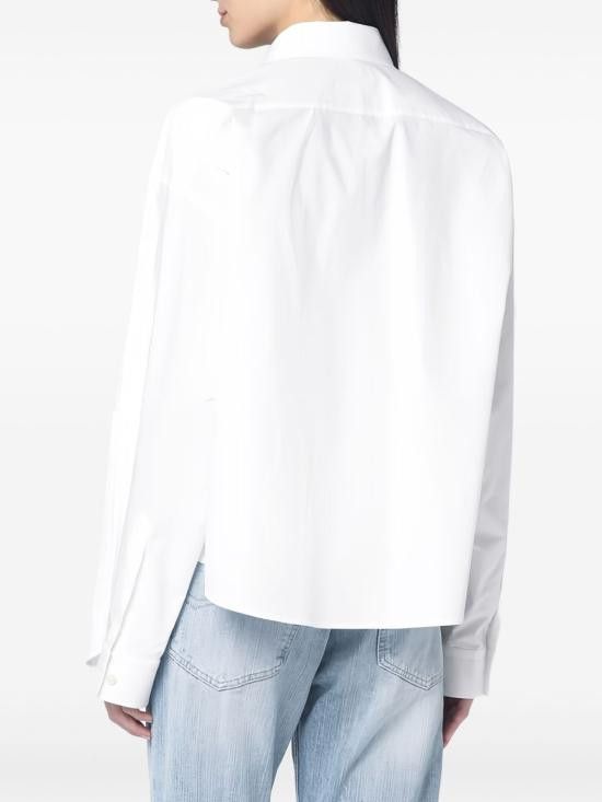 Balenciaga BALENCIAGA Women Shirts 814101 TNM609000 White Size XS / US 0-2 / IT 36-38 - 2 Thumbnail