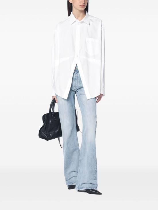 Balenciaga BALENCIAGA Women Shirts 814101 TNM609000 White Size XS / US 0-2 / IT 36-38 - 3 Thumbnail