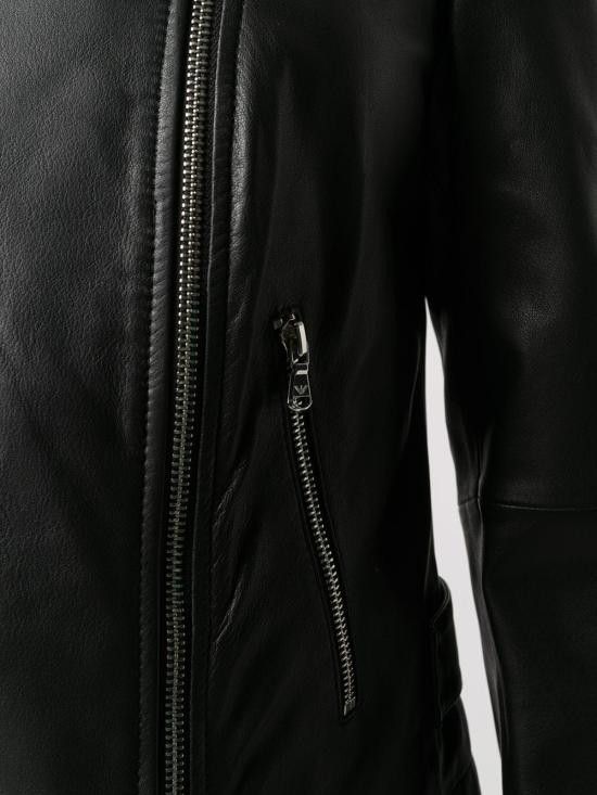 Emporio Armani EMPORIO ARMANI Women Leather Jackets 0NB60P 02P07999 Black Size M / US 6-8 / IT 42-44 - 4 Thumbnail