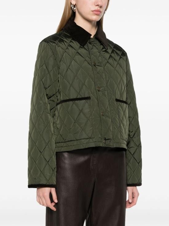 Burberry BURBERRY Women Jackets 8105099 C2491 Green Size L / US 10 / IT 46 - 3 Thumbnail