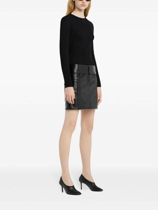 Courreges COURREGES Women Mid Skirts 125CJU218VY0014 9999 Black Size 27" / US 4 / IT 40 - 3 Thumbnail