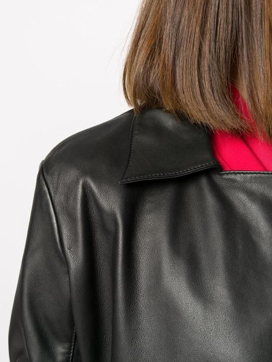 Emporio Armani EMPORIO ARMANI Women Leather Jackets 0NB10P 02P15999 Black Size XL / US 12-14 / IT 48-50 - 5 Thumbnail