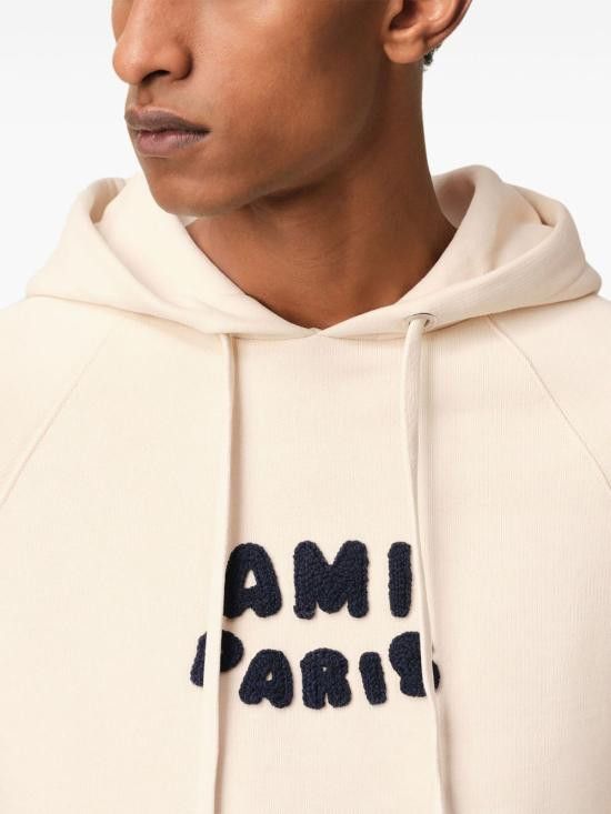 AMI AMI Women Hoodies USW275D 747136 Beige Size L / US 10 / IT 46 - 3 Thumbnail