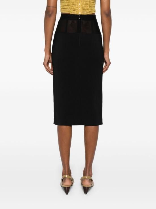 Elisabetta Franchi ELISABETTA FRANCHI Women Mid Skirts GO06653E2 110 Black Size 27" / US 4 / IT 40 - 3 Thumbnail