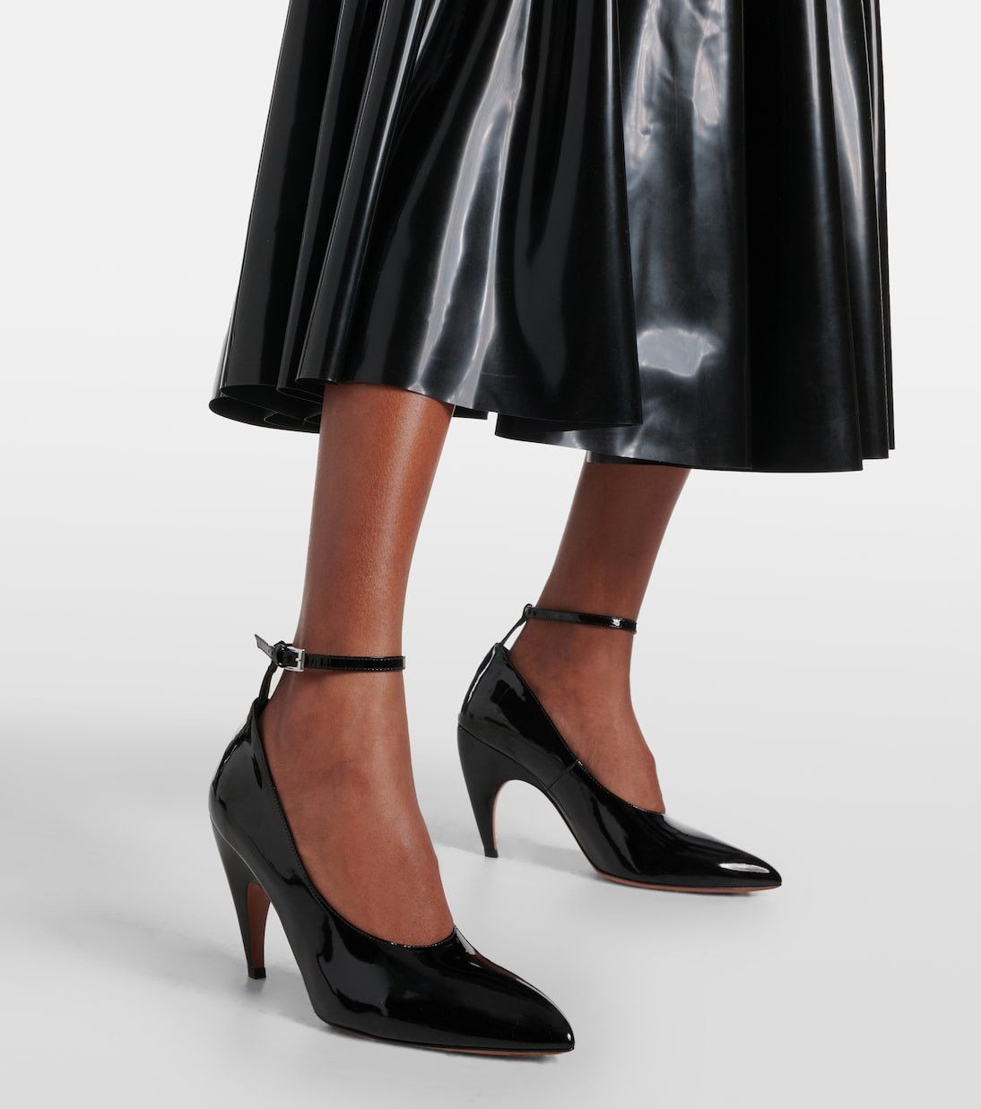Alaia Shark patent leather pumps Size US 8 / IT 38 - 3 Thumbnail