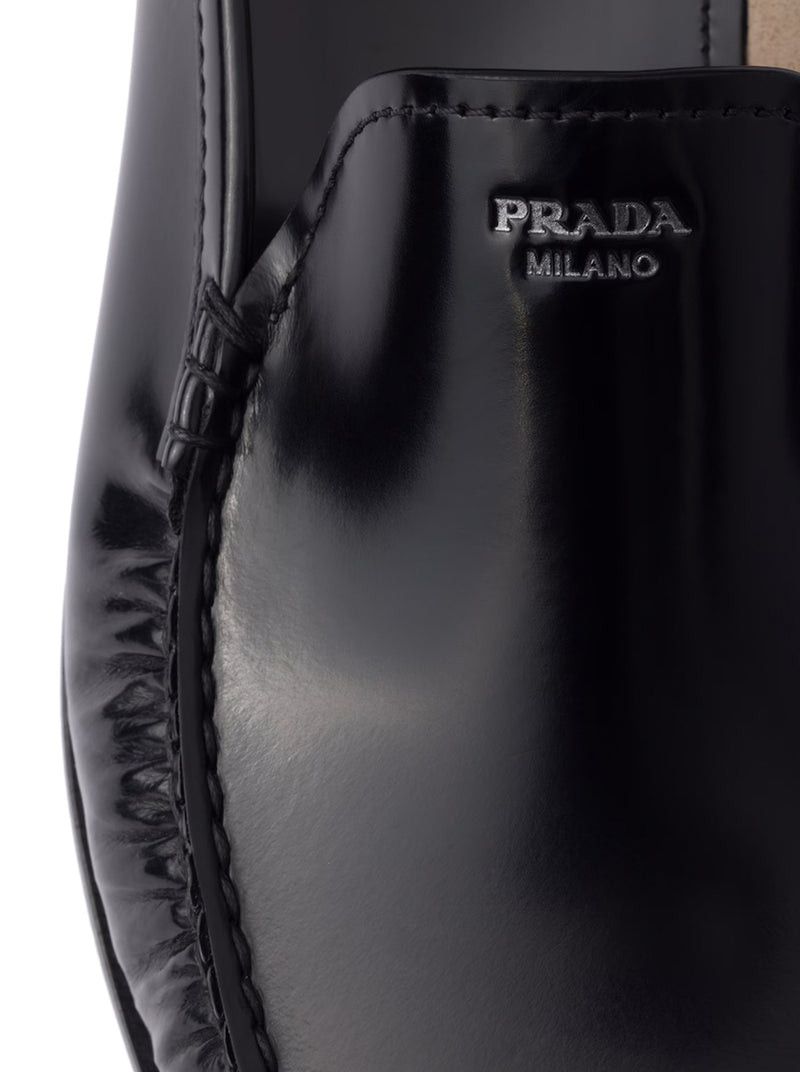 Prada BRUSHED LEATHER LOAFERS Size US 8.5 / EU 41-42 - 7 Thumbnail