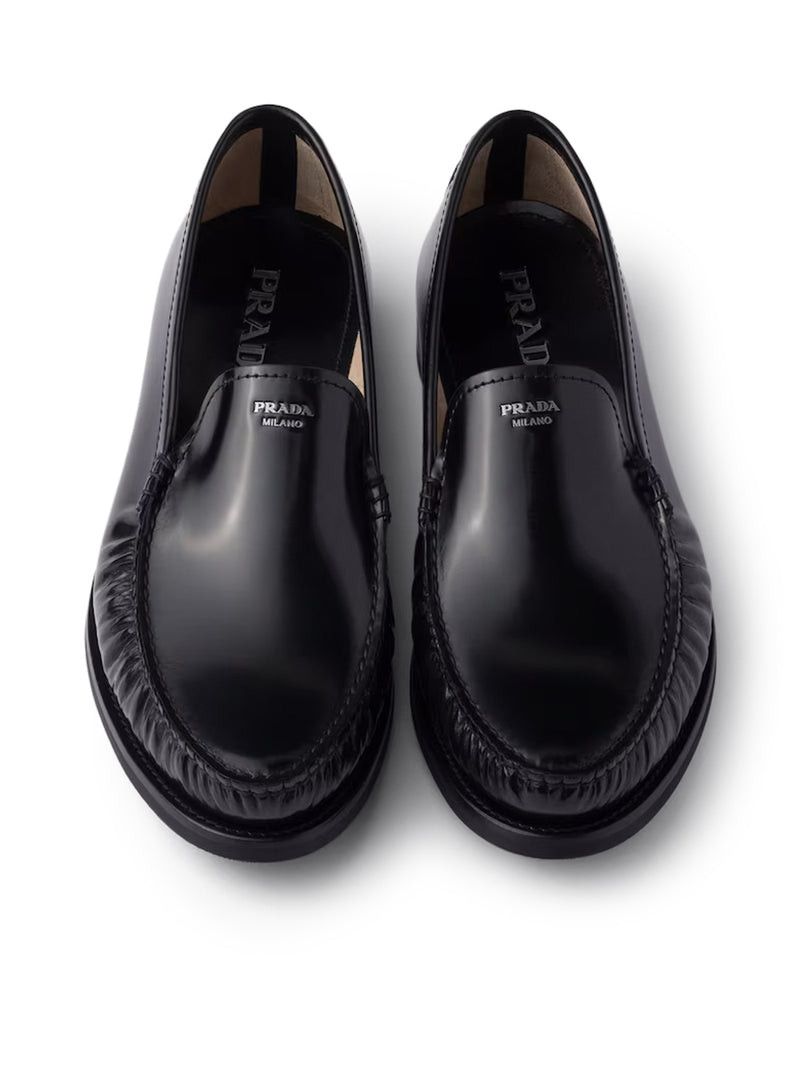 Prada BRUSHED LEATHER LOAFERS Size US 10 / EU 43 - 5 Thumbnail
