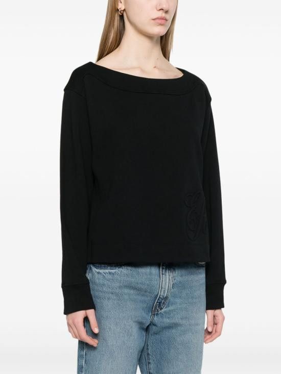 Emporio Armani EMPORIO ARMANI Women Hoodies EW000889 AF12538UC001 Black Size M / US 6-8 / IT 42-44 - 3 Thumbnail