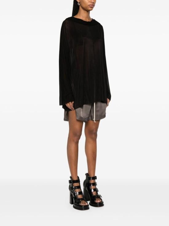 Rick Owens RICK OWENS Women Sweater RO01E7285 BZ09 Black Size ONE SIZE - 3 Thumbnail