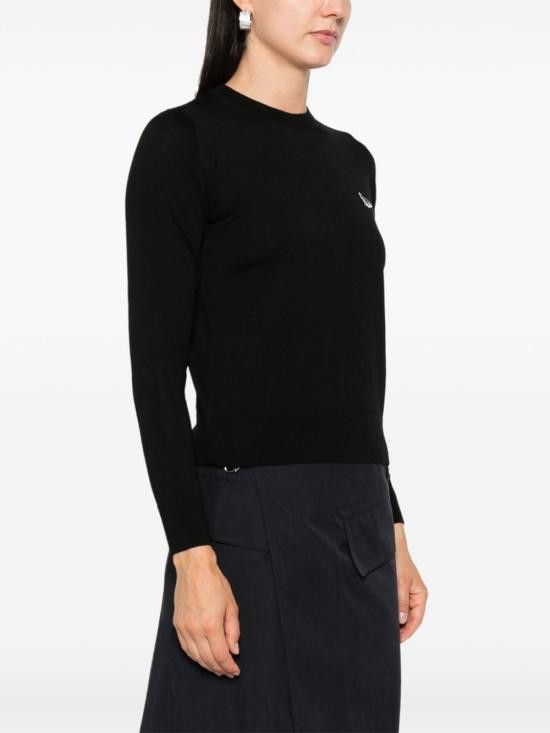 Maison Kitsune MAISON KITSUNE Women Sweater MW00816 KT1036P199 Black Size M / US 6-8 / IT 42-44 - 2 Thumbnail