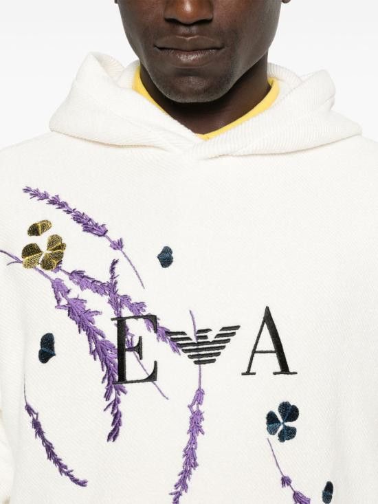 Emporio Armani EMPORIO ARMANI Women Hoodies EM001907 AF15554U1018 White Size L / US 10 / IT 46 - 5 Thumbnail