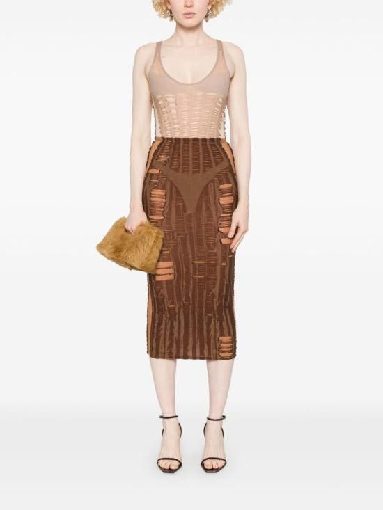Diesel DIESEL Women Bodysuit Tops A18812 0BJBI33S Beige Size L / US 10 / IT 46 - 5 Thumbnail