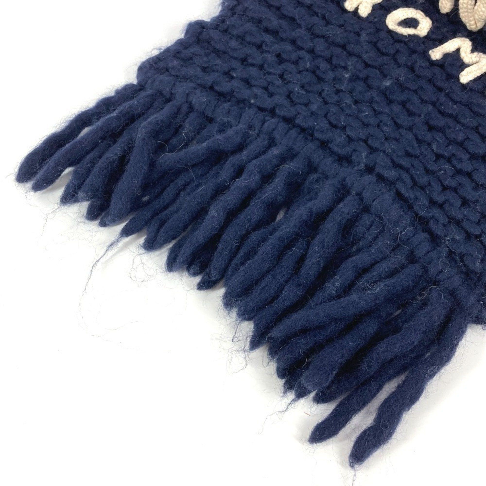 Scarf Fendi Pompom FENDI FXS124 Fringe Logo Bicolor Scarf Wool