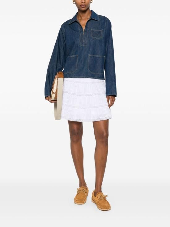 Celine CELINE Women Shirts RC0190711 08DO Blue Size M / US 6-8 / IT 42-44 - 5 Thumbnail