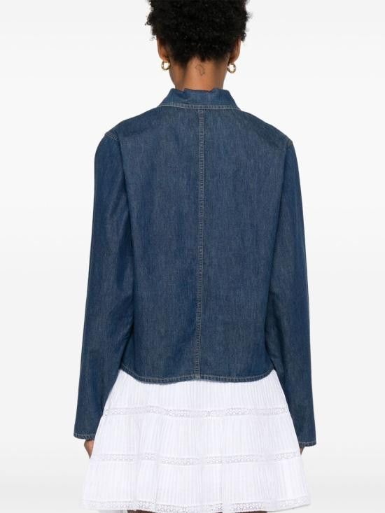 Celine CELINE Women Shirts RC0190711 08DO Blue Size M / US 6-8 / IT 42-44 - 3 Thumbnail