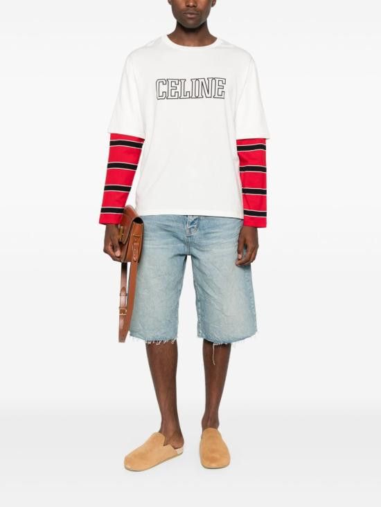 CELINE Men T-Shirts RX077671Q FZT4 White