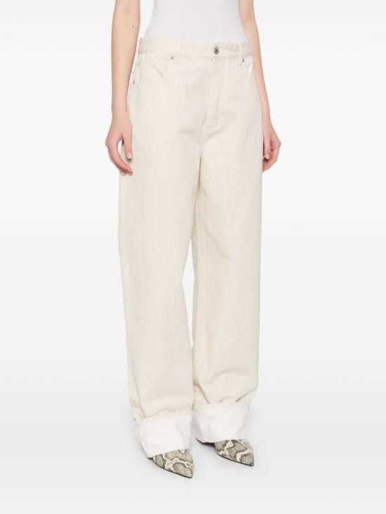 Bottega Veneta BOTTEGA VENETA Women Denim Pants 824659 V5DV09247 White Size 26" / US 2 / IT 38 - 5 Thumbnail