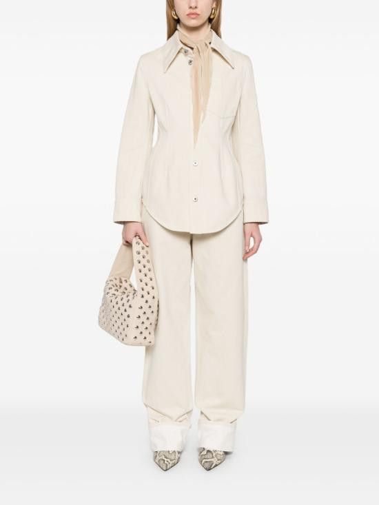 Bottega Veneta BOTTEGA VENETA Women Denim Pants 824659 V5DV09247 White Size 27" / US 4 / IT 40 - 4 Thumbnail