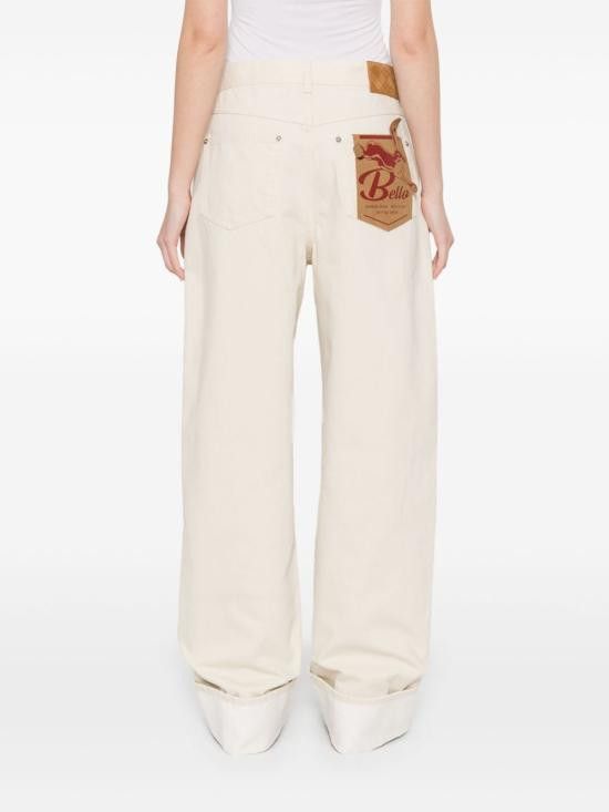 Bottega Veneta BOTTEGA VENETA Women Denim Pants 824659 V5DV09247 White Size 27" / US 4 / IT 40 - 2 Thumbnail