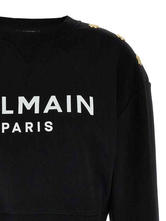 Balmain BALMAIN Women Hoodies EF1JQ002 BB02EAB Black Size XS / US 0-2 / IT 36-38 - 4 Thumbnail