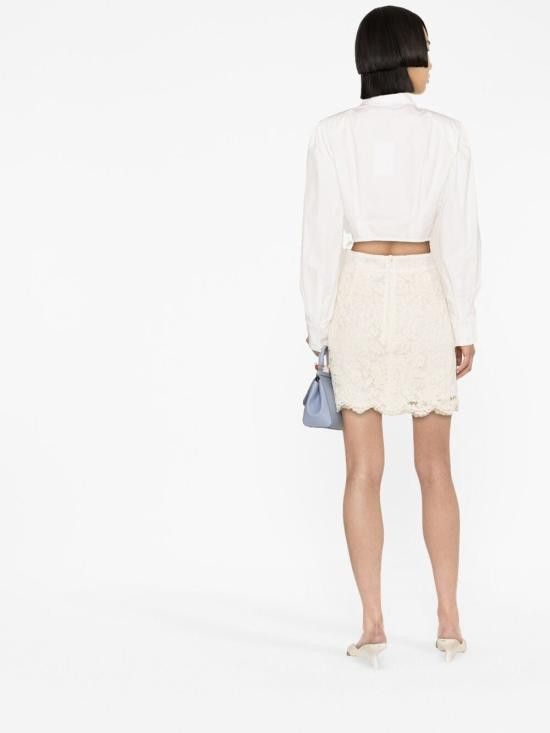 Dolce & Gabbana DOLCE & GABBANA Women Mid Skirts F4B7LT FLRE1W0001 White Size 26" / US 2 / IT 38 - 3 Thumbnail