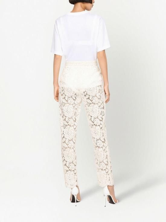 Dolce & Gabbana DOLCE & GABBANA Women Straight Pants FTAM2T FLRE1W0001 White Size 28" / US 6 / IT 42 - 5 Thumbnail