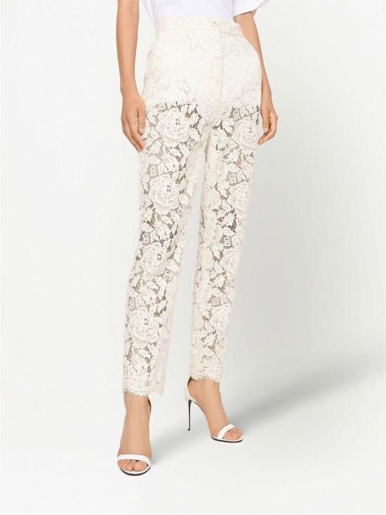 Dolce & Gabbana DOLCE & GABBANA Women Straight Pants FTAM2T FLRE1W0001 White Size 28" / US 6 / IT 42 - 2 Thumbnail