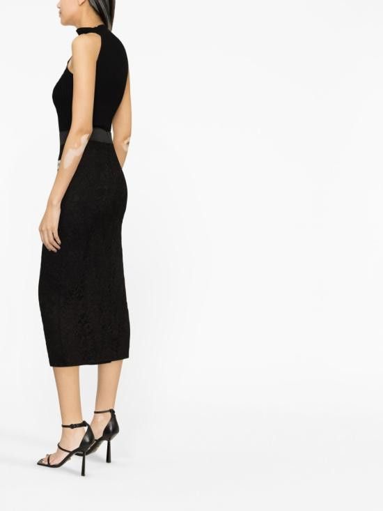 Dolce & Gabbana DOLCE & GABBANA Women Mid Skirts F4CNWT FLRFFN0000 Black Size 27" / US 4 / IT 40 - 4 Thumbnail